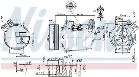 89308 Компресор кондиціонера NISSENS підбір по vin на Brocar