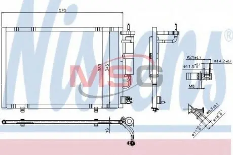 940277 Радіатор кондиціонера NISSENS підбір по vin на Brocar