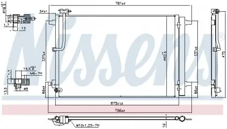 941077 Радіатор кондиціонера NISSENS підбір по vin на Brocar