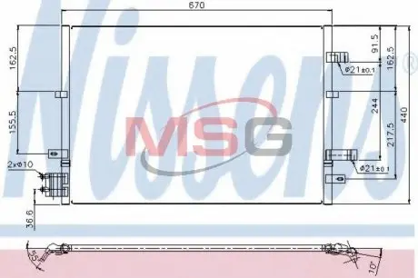 94777 Радіатор кондиціонера NISSENS підбір по vin на Brocar