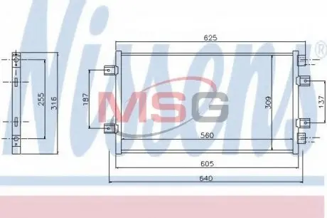 94811 Радіатор кондиціонера NISSENS підбір по vin на Brocar