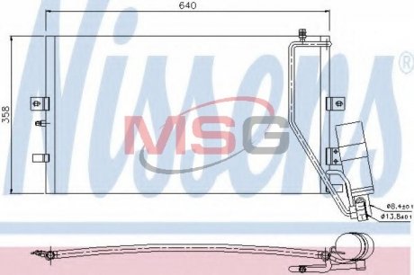 94862 Радіатор кондиціонера NISSENS підбір по vin на Brocar