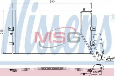 94862 Радіатор кондиціонера NISSENS підбір по vin на Brocar