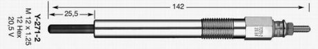 Y2712 Свеча накаливания NGK підбір по vin на Brocar