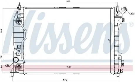 61695 Теплообменник NISSENS подбор по vin на Brocar