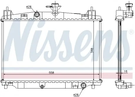 68504 Радиатор охлаждения NISSENS подбор по vin на Brocar