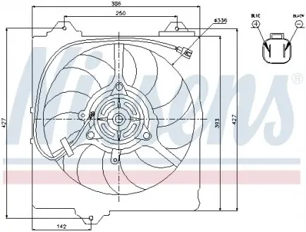 85242 Вентилятор, охолодження двигуна NISSENS підбір по vin на Brocar