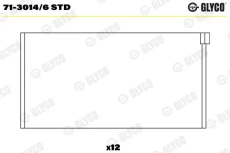 7130146STD Шатунный подшипник GLYCO подбор по vin на Brocar