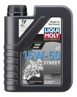 2555 ОЛИВА 4T НС-СИНТ. ДЛЯ МОТОЦИКЛІВ MOTORBIKE 4T 15W-50 STREET 1л LIQUI MOLY підбір по vin на Brocar