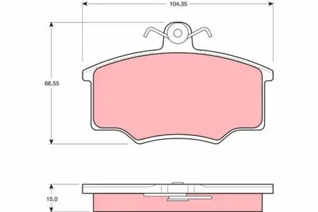 GDB403 Комплект гальмівних колодок, дискове гальмо TRW підбір по vin на Brocar