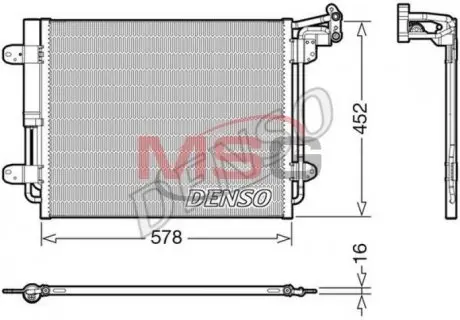 DCN32067 Радіатор кондиціонера DENSO підбір по vin на Brocar