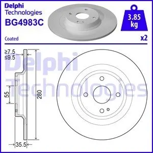 BG4983C Tarcza ham. 124 SPIDER/MX-5 DELPHI підбір по vin на Brocar