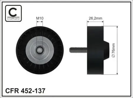 452137 Ролик шківу CAFFARO підбір по vin на Brocar