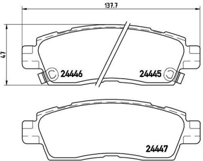 P10010 Гальмівні колодки, дискове гальмо (набір) BREMBO підбір по vin на Brocar