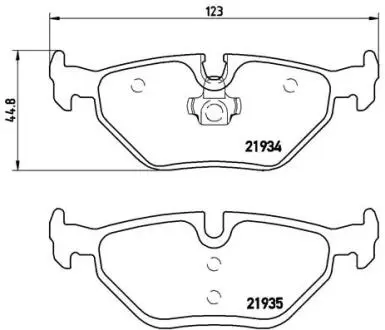 P71006 Гальмівні колодки, дискове гальмо (набір) BREMBO підбір по vin на Brocar