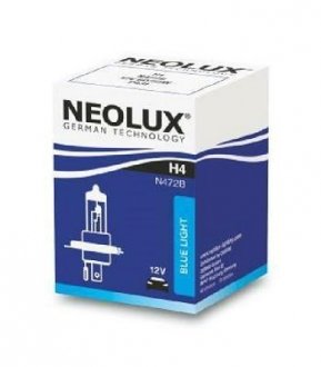N472B Автолампа Neolux N472B Blue Light H4 P43t 55 W 60 W светло-голубая NEOLUX підбір по vin на Brocar