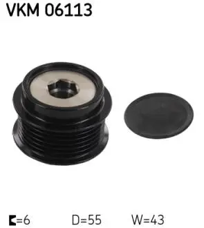 VKM06113 Шків генератора SKF підбір по vin на Brocar