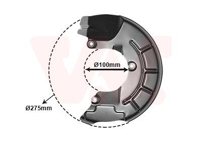 5829371 OSŁONA TARCZY HAMULCOWEJ VW VAN WEZEL підбір по vin на Brocar