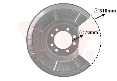 5942373 OSŁONA TARCZY HAMULCOWEJ VW VAN WEZEL подбор по vin на Brocar
