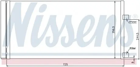 940034 Радіатор кондиціонера NISSENS підбір по vin на Brocar