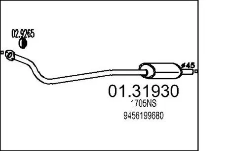 0131930 Резонатор MTS підбір по vin на Brocar