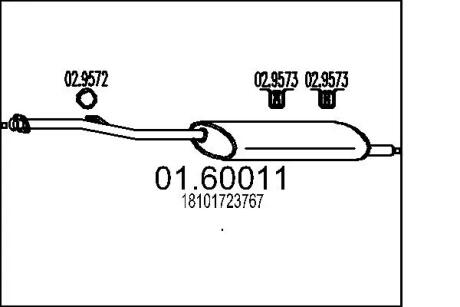 0160011 Глушник MTS підбір по vin на Brocar