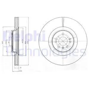 BG9060C Гальмівний диск DELPHI підбір по vin на Brocar