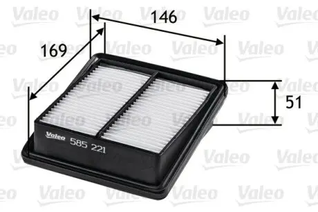 585221 Фильтр VALEO подбор по vin на Brocar