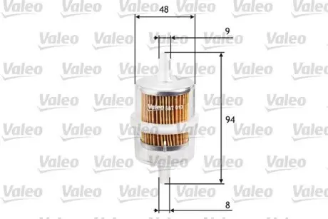 587013 Фільтр палива VALEO підбір по vin на Brocar