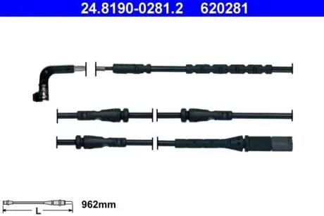 24819002812 Сигнализатор, износ тормозных колодок ATE подбор по vin на Brocar