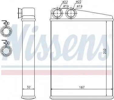 72046 Радіатор опалення NISSENS підбір по vin на Brocar