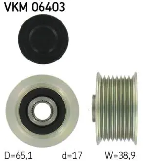 VKM06403 Шкив генератора MAZDA 6 2,0-2,2D/DI/CD 02- SKF подбор по vin на Brocar