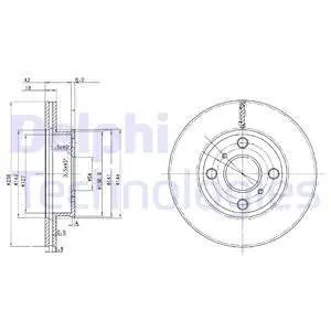 BG2424C Тормозной диск DELPHI підбір по vin на Brocar