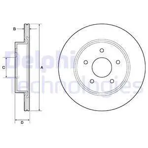 BG4779C Гальмівний диск DELPHI підбір по vin на Brocar