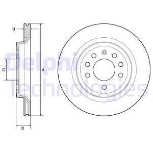 BG4922C Тормозной диск DELPHI підбір по vin на Brocar