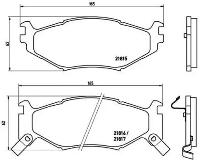 P11007 Тормозные колодки дисковые BREMBO підбір по vin на Brocar