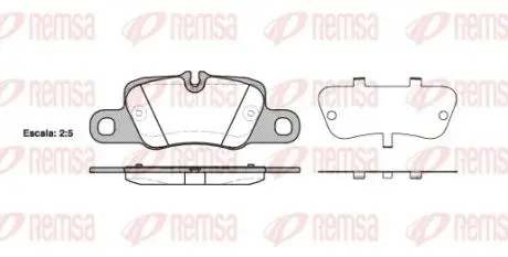 140100 К-кт гальмівних колодок зад, Porcshe Panamera 3.0-4.8 09.09- REMSA підбір по vin на Brocar