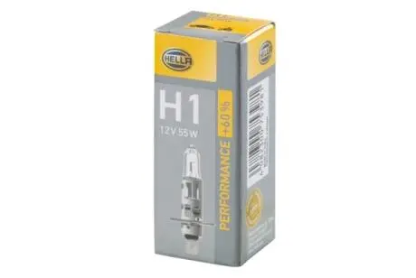 8GH223498211 Лампа розжарювання, H1 12V 55W P14,5s, +60% HELLA підбір по vin на Brocar