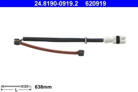 24819009192 Сигнализатор, износ тормозных колодок ATE подбор по vin на Brocar