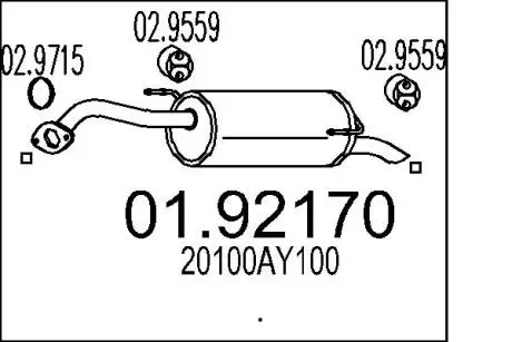 0192170 Глушник MTS підбір по vin на Brocar