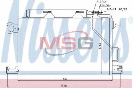 940100 Радіатор кондиціонера NISSENS підбір по vin на Brocar