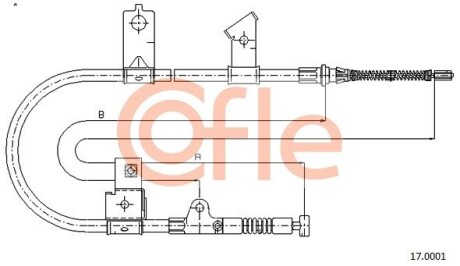 170001 Трос ручного гальма COFLE підбір по vin на Brocar