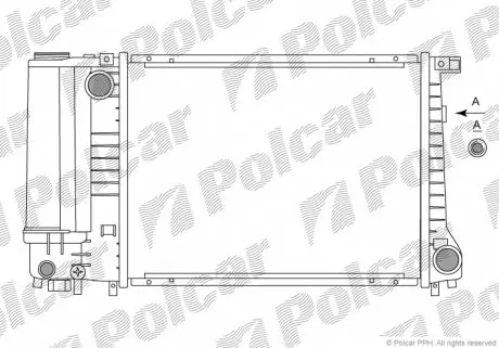 200708A1 Радиатор двигателя 3 E36 91- POLCAR подбор по vin на Brocar