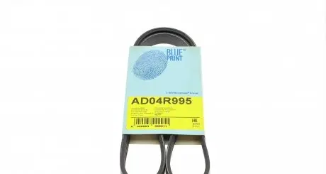 AD04R995 Ремень генератора Renault Kangoo 1.4i 97-/ Mitsubishi L 300 2.0 86-04/ Hyundai Santamo 2.0 99-02 BLUE PRINT підбір по vin на Brocar