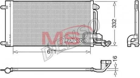 DCN02034 CHŁODNICA KLIMATYZACJI VAG DENSO підбір по vin на Brocar