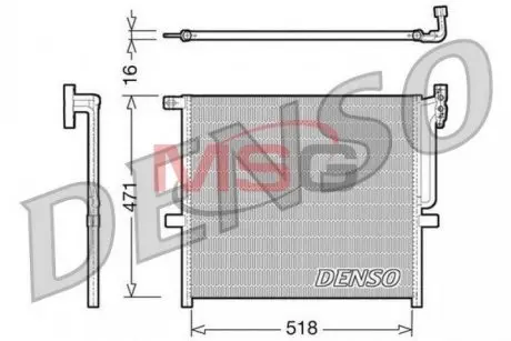DCN05001 Радіатор кондиціонера DENSO підбір по vin на Brocar