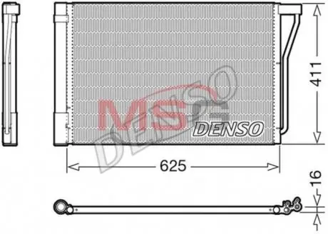 DCN05022 Радиатор кондиционера DENSO подбор по vin на Brocar