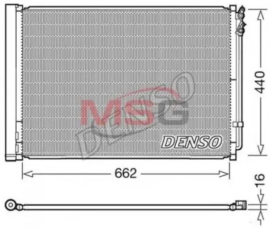 DCN05032 Радіатор кондиціонера DENSO підбір по vin на Brocar