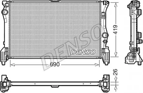 DRM17112 Радіатор основний DENSO підбір по vin на Brocar