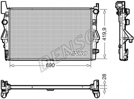 DRM17113 Радиатор основной DENSO підбір по vin на Brocar